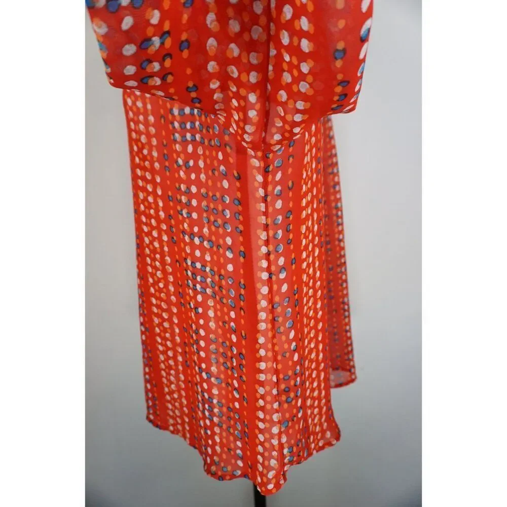 Old Navy Women’s Sheer Red Polka Dot Blouse - Size L - Picture 7 of 15